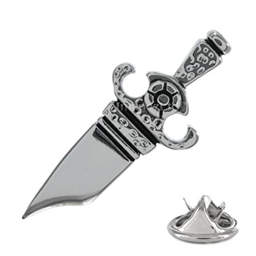 Ornate Dagger Metal Pin Badge