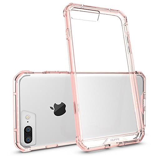 Huffii iPhone 7 Plus Case Clear Rose Gold Slim Scratch Resistant Shock Absorption Tpu Bumper Hard Back Cover Cases For iPhone 7 Plus (Rose Gold)