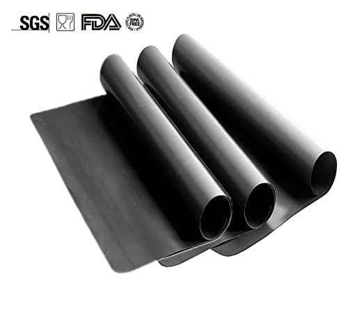 UKULEE Oven Liner Heavy Duty Pan Liners 16.25" x 23" BPA Free Teflon Non-Stick Reusable Grill Mat for Gas, Electric &amp; Microwave and Toaster Ovens, Kitchen Accessories For Home Cooks, Pack of 3