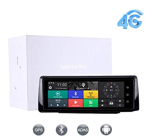 8" 1080P Dash Camera 4G Touch IPS Screen Car DVR Dash Cam 170° Wide-Angel Lens Rear View Reversing Mirror GPS Bluetooth WIFI Remote Monitoring Android 5.1