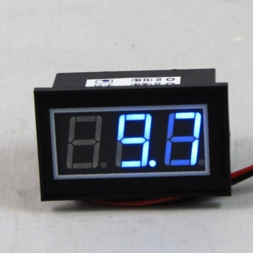 Waterproof Mini Blue LED Digital Volt Meter 4.5v to 30v for 9v 12v 24v