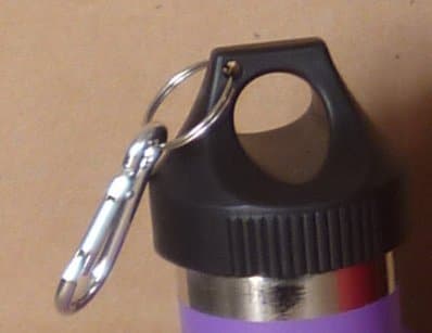 Loop cap with and without carabiner for Standard Mouth Hydro flask and Klear bottles