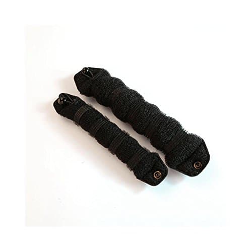 Dickness 2pcs Hair Styling Sponge Magic Donut Bun Maker Former Ring Shaper Styler Tool Color: Black