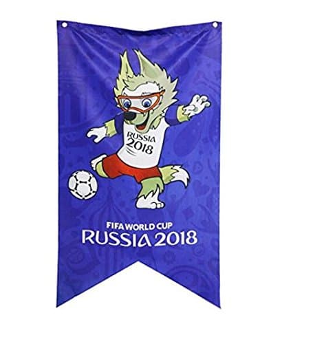 Yuchoi Creative 2018 FIFA World Cup Mascot Pattern Flag Banners Bunting Hanging Flag