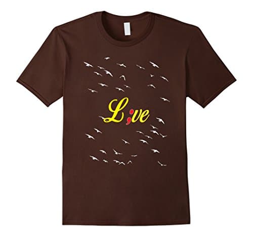 Mens Semicolon Tattoo - Live Medium Brown