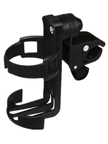 RANDER Multifunction Baby Bottle Cup Holder Rotate for Strollers Bicycles Wheelchairs (Black, B)