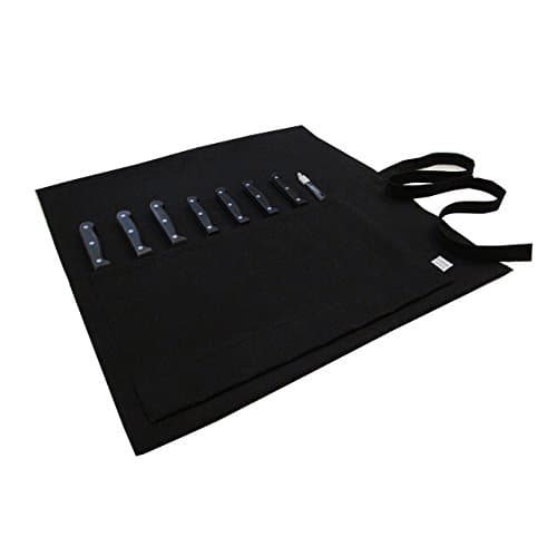 MOOJICRAFT 10" BLADE, BLACK CANVAS ROLL KNIFE CASE