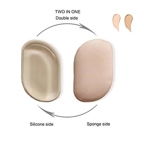 Makeup Blender &amp; Silicone Sponge,Two in One Makeup Sponge Wet&amp;Dry Sponge Blender,Reusable and Washable Latex -Works With Liquids, Powders, Creams by SNCOTO