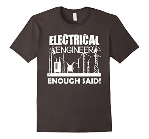 Men's Electrical Engineering T shirt - Electrical Engineer Shirts Small Asphalt