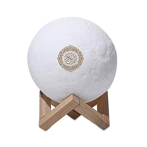Zeye Wireless Bluetooth Remote Control Speaker Smart Music Quran 3D White Moon Light Portable Rechargeable LED Wireless Stereo Light