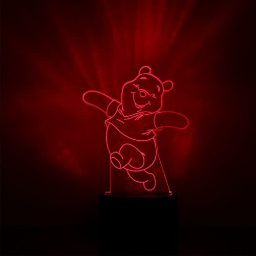 Skycandle 3D Optical Illusion Night Light - 7 LED Color Changing Lamp - Cool Soft Light Safe for Kids - Solution for Nightmares (Teddybear)