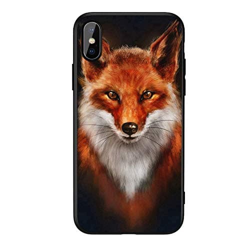 2020 Phone Case iPhone X XR 8 7 10 6 6s XS Max Glass Animal Cover Case iPhone 7 8 X 6 6 S Plus XR Luxury Case Coque (Fox iPhone 8 Plus + 7 Plus)