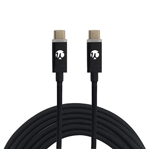 Absolute Black Type C Cable, USB-C to USB-C 2.0 Cable (2m) (Data Transfer & Charging) for USB Type-C Devices Including the New MacBook, Mackbook Pro, Nintendo Switch, ChromeBook Pixel, Nexus 5X, Nexus 6P, OnePlus 2 and More, BLACK
