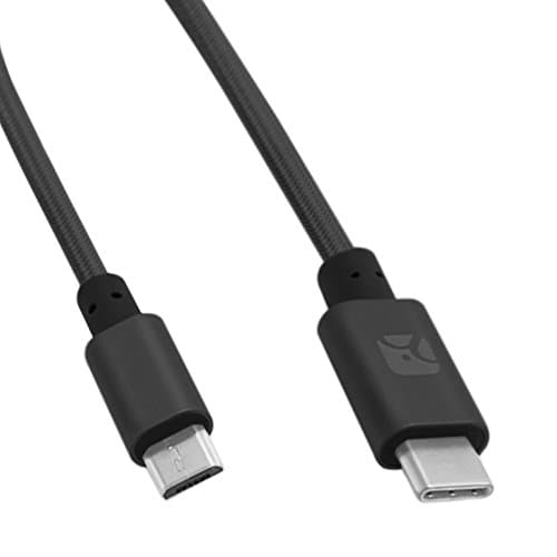USB Type-C-to-MicroUSB OTG Cable 6" black, for connecting Camera/DAC/Media Player/Game Controller/Portable Hard drive/MIDI to Smartphone/Tablet/Computers