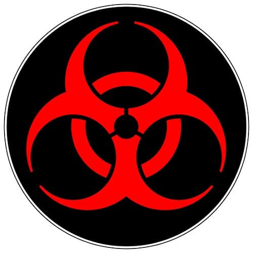 Sticker Pup Bio Hazard 6 Inch Sticker