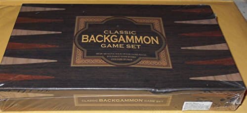 Holiday Collection Classic Backgammon Game Set - Wood Game Pieces and Foldable Game Board made of Puzzle Pieces