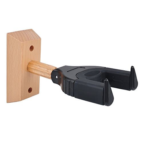 Ukulele Hanger，Ukulele Hook Holder Wall Mount，DODOMI Auto Grip System Lock Safe Lock Hardwood Studio Hanger for Ukelele , Violin , Banjo , Mandolin (Black)