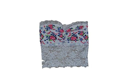 Floral Lace Bandeau (Medium, White)