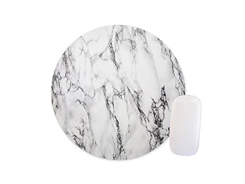 Black and white marble background Round Mouse pad Customized Non Slip Rubber Round Mouse pad Non Slip Rubber Mouse pad Gaming Mouse Pad