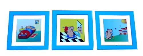 Mr Bear's Morning Set of 3 Frames