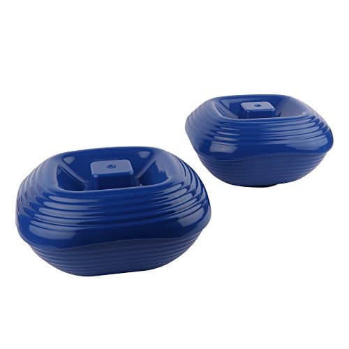 Homray Opulence Microwave Safe & Unbreakable Square 1200 ml Serving Bowls with Lid (Set of 2) (Dark Blue)