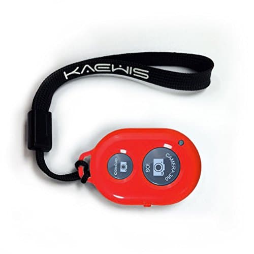 KAEWIS Wireless Camera Shutter Remote Control for Smartphones -Bluetooth Shutter for Selfie camera for iPhone, Smartphones (Red)