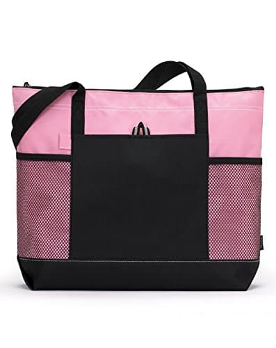 Gemline 1100 Select Zippered Tote Pink One Size