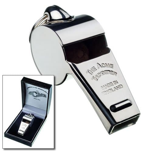 Silver Plated Acme Thunderer Whistle in Deluxe Presentation Box