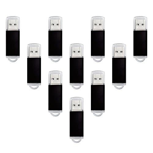 JOIOT 4GB USB 2.0 Thumb Flash Drive, Black (10 Pieces)