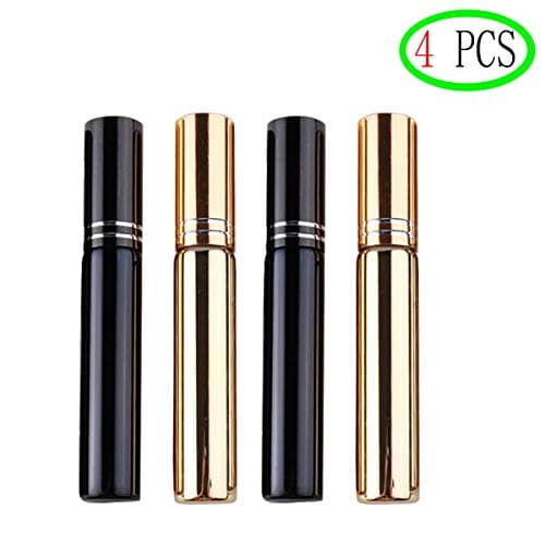 OBTANIM 4 Pcs Perfume Spray Bottle, Portable Mini Refillable Perfume Empty Spray Bottle Atomizer Pump Case for Travel Outgoing Purse (10ml)