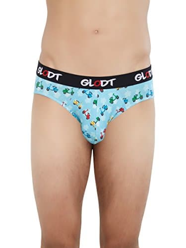 GLODT Men's Printed Cotton Scooter Brief