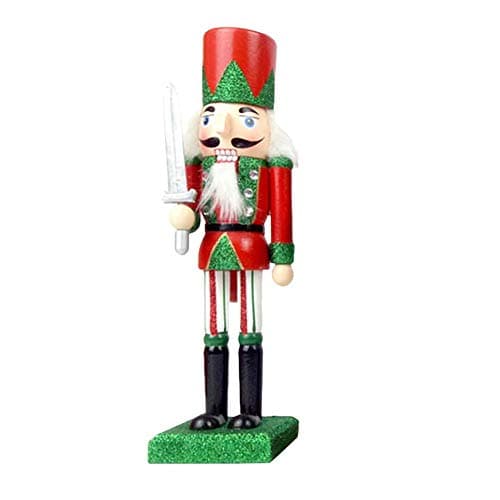 Gedeihen Christmas Wooden Nutcracker Soldier, Christmas Nutcracker Figures, Stand Nutcracker Christmas Decorations, 38CM Christmas Nutcracker (B)