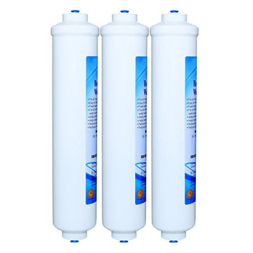 EXCELPURE GXRTDR Inline Water Filter Replacement Comparable W/GE GXRTDR, GXRTPR, GXRTDQ, Culligan IC-100A, And DD-7098 Exterior Refrigerator, IceMaker, UnderSink RO System Quick Connect System- 3PACK