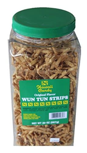 Hawaii Candy Wun Tun Strips - Huge 20 oz Bag - Won Ton Crisps Salad Topping - Original Flavor