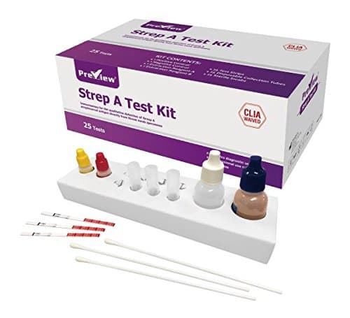 Preview Strep A Test for Strep Throat Testing,25 Tests/kit, P1-S25