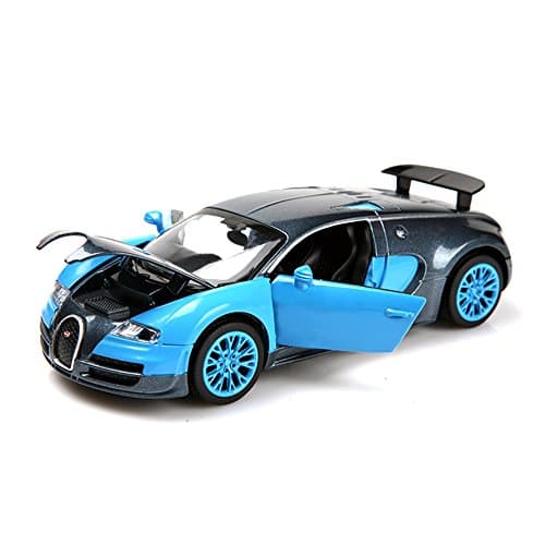 Toy car model Alloy pull back car Wei Hang Bujiadiwei Metal door open light music,bluen