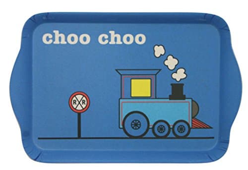 EcoBamboo Ware 2 Piece Tray, Train Themed, 8.25"