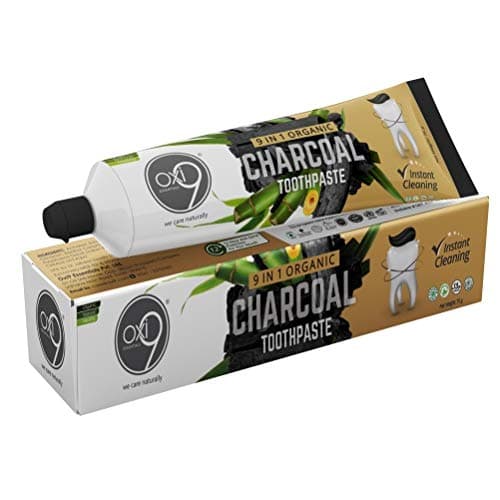 shubham OXI9 ESSENTIAL 9 in 1 Charcoal Toothpaste Pack of 2