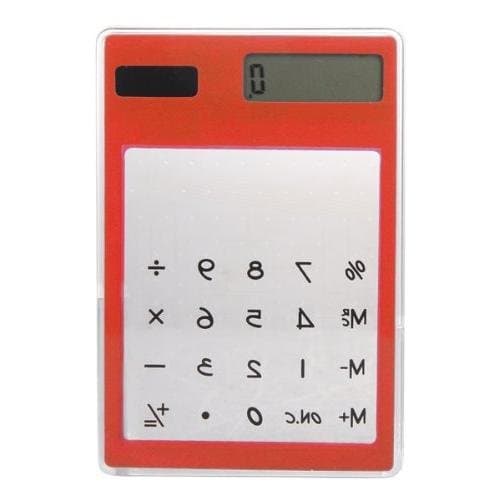 Desk Solar Transparent Touch Calculator 8 figures (Pink)