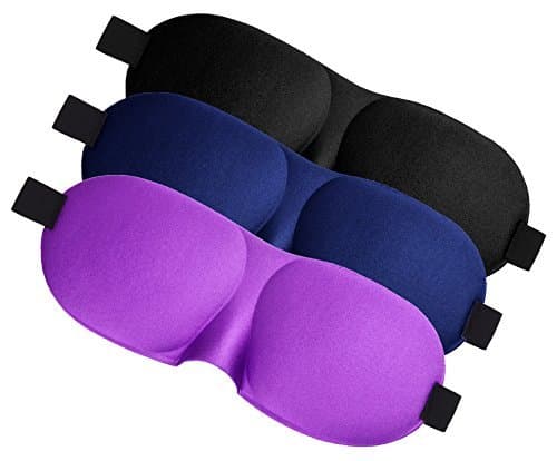 UPRetailer 3D Sleeping Eye Mask Super Soft Eye Mask With Adjustable Strap,Sleeping,Travel,Shift Work,Naps Best Night Blindfold Eyeshade for Men and Women 3 Pcs