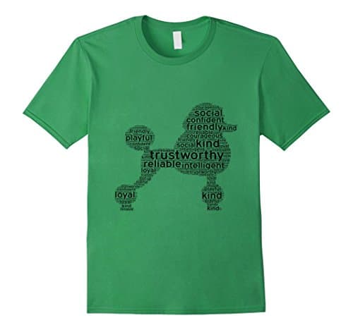 Mens Poodle Word Cloud T-shirt Medium Grass