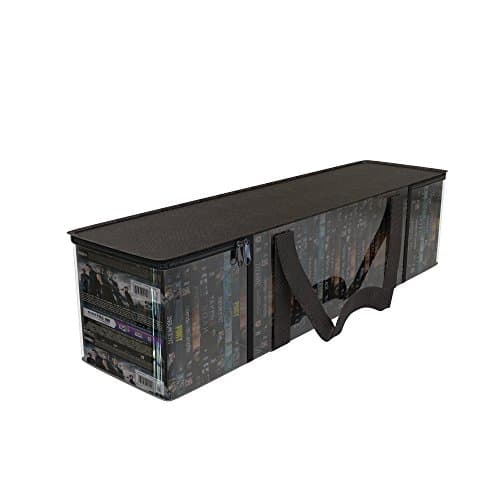 DVD Storage Bags (2 Pack) with Double Cross-Stitch Technology for Movies &amp; Games, Stackable DVD Holder, Eliminate Clutter, Portable DVD Storage Case, Easily Find Your Favorite DVDs at a Glance