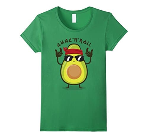 Women's cute avocado t shirt Medium Grass
