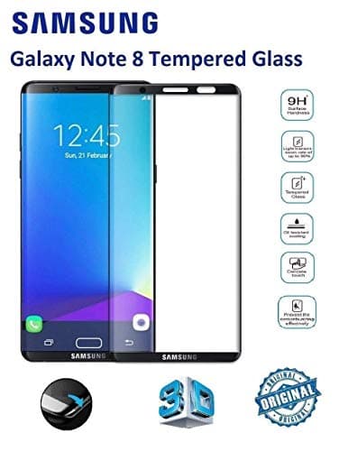 Shopure Samsung Galaxy Note 8 Tempered Glass Full Body Coverage Edge-to-Edge Anti-Glare Anti-Fingerprint with Installation Kit