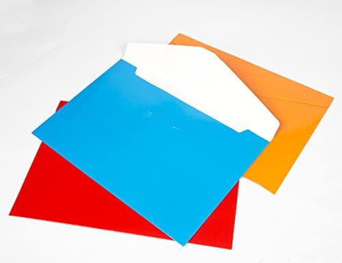 Paper Document File Carrying Case Retro Memory Seven World Attractions Folder A4 Size Folder,Paper Envelope Documents Pocket Folder,Pack Of 3