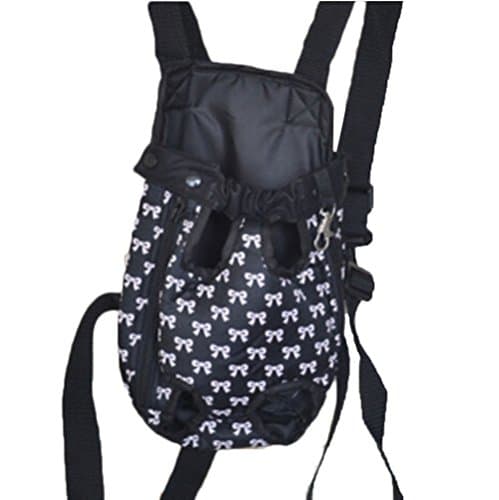 Black Butterfly Pattern Portable Pets Dog and Cat Backback (L:5038cm)