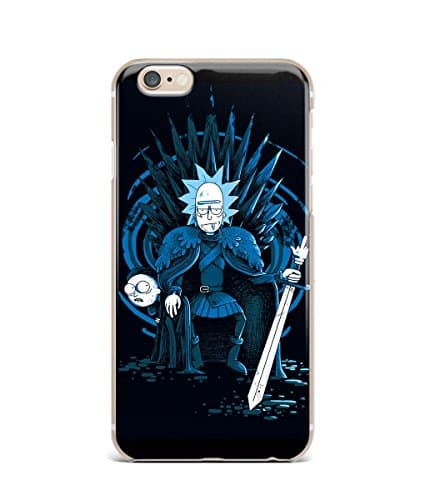 Mort and Rick GOT Stark Iron Throne Style iPhone 6 6s iPhone 7 8 iPhone X Silicone Soft Rubber Case (iPhone X)