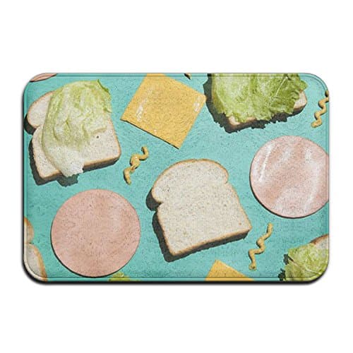 Grilled Cheese Personalized Super Soft Memory Foam Non-slip 15.7'' W?23.6'' L Protection Cushions Rectangular Doormat