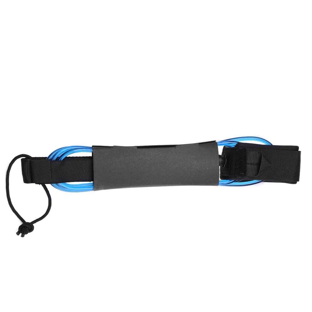 eecooSurfboard Leash With Hook and Loop Closure Metal Double Swivels 5 Colors 6ft 5.5mm TPU Leashes(Blue)