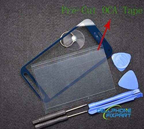 Blue Front Outer Screen Glass Lens for Samsung Galaxy S5 Sports G860P+Pre-cut OCA Tape+Tools